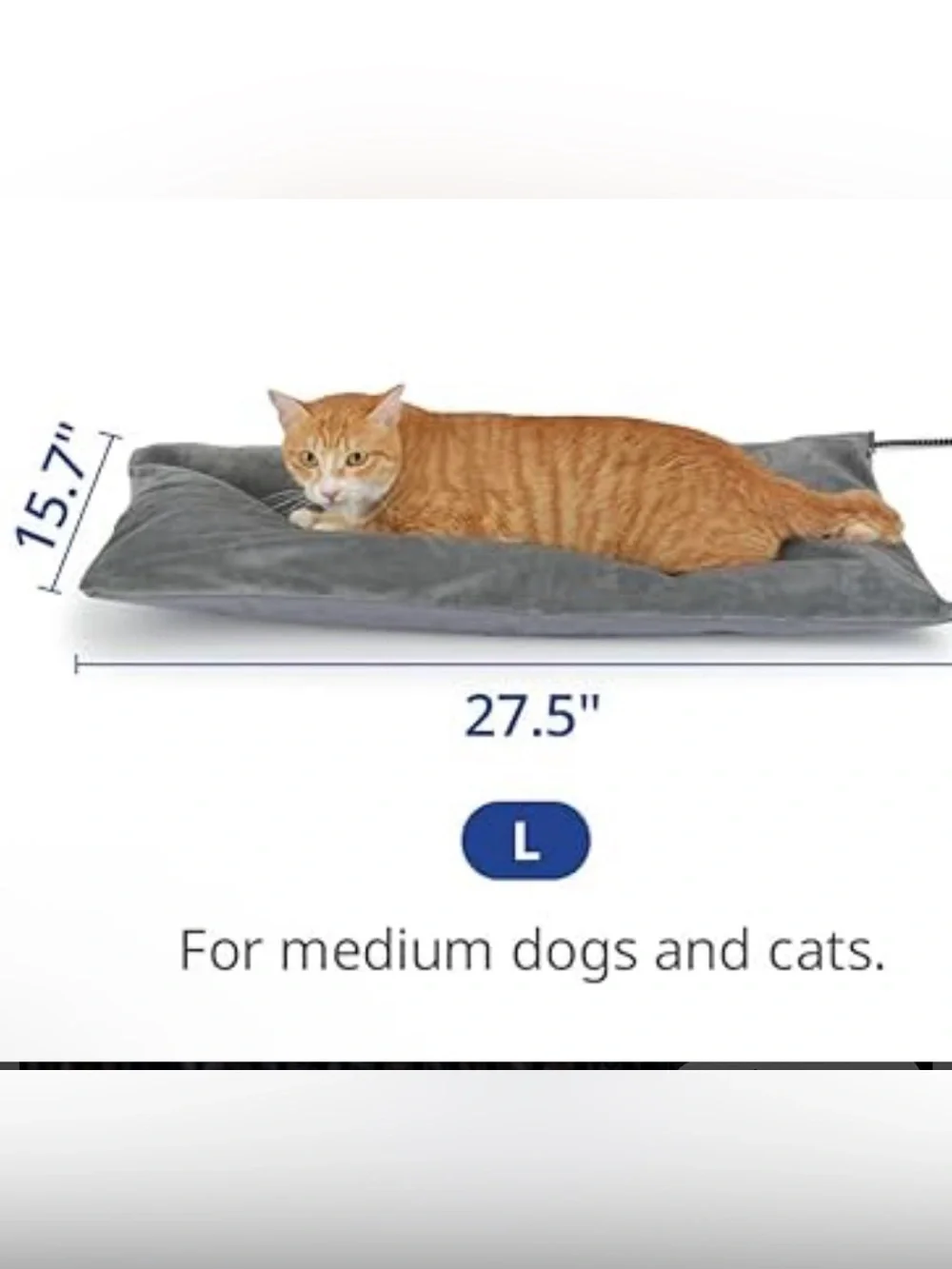Plush Gray Dog Bed Cushion - Cozy Indoor/Outdoor Mat